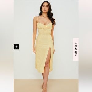 House of CB Carina floral bustier midi dress